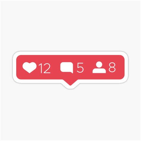 Instagram Notifications Sticker For Sale By Gabrielghali Redbubble