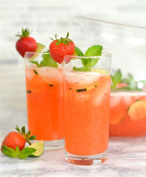 Refreshing Mocktails Strawberry Mint Limeade