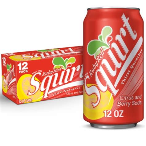 Squirt Ruby Red Naturally Flavored Citrus And Berry Soda Cans 12 Pk 12 Fl Oz Kroger