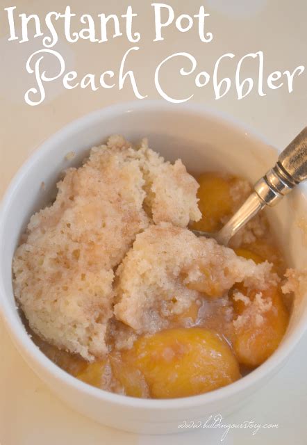 Close the lid on the instant pot and turn the valve to a sealing position. Instant Pot Peach Cobbler | Building Our Story