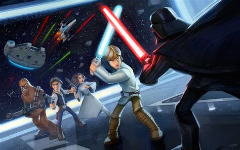Luke Skywalker Vs Darth Vader Epic 1920x1200 Wallpaper