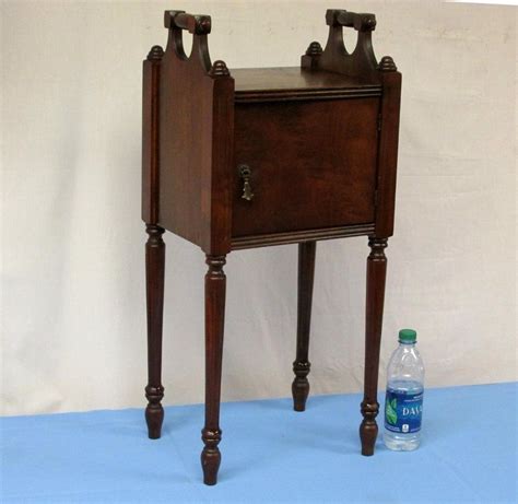 Antique Humidor Smoking Table Copper Lined Pipe Cigar Stand Cabinet