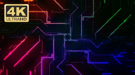 Abstract Neon Multicolored Lines Background Loop Free 4k Background