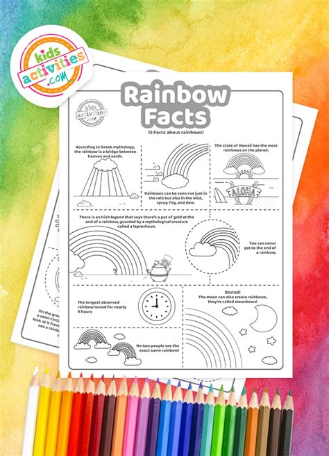 15 Fun Facts About Rainbows For Kids Free Printable