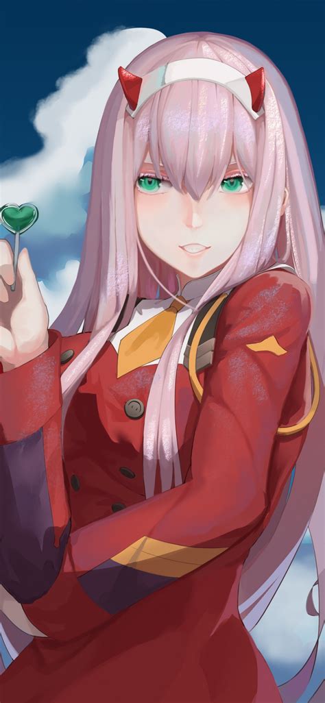 Download 1125x2436 Zero Two Darling In The Franxx Pink