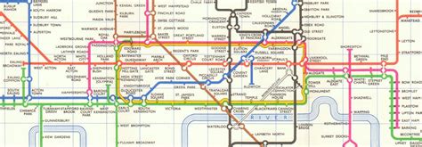 London Underground Tube Map Plan Diagram Final Harry Beck Edition 1960