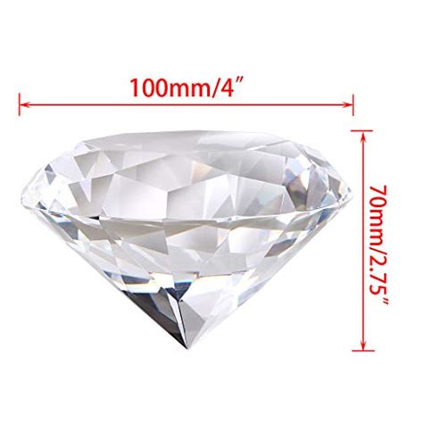 Ownmy Diamond Shaped Crystal Paperweight Clear Crystal Diamond Jewel