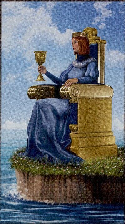 Maybe you would like to learn more about one of these? Pictorial Tarot--Queen of Cups Upright - A happy card ...