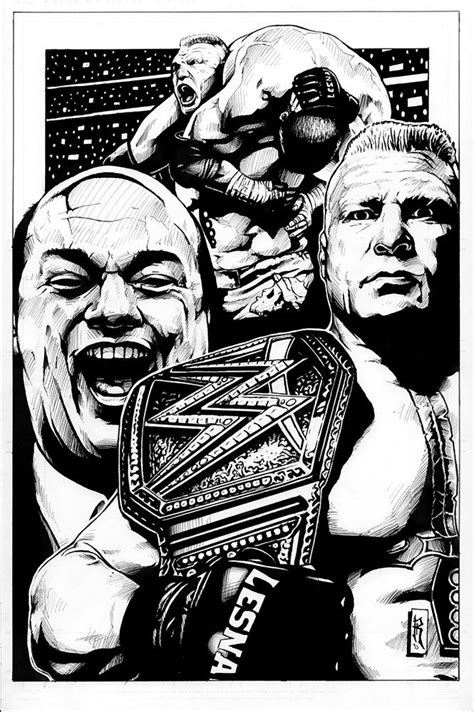 Wwe Brock Lesnar Drawing At Paintingvalley Explore Collection Of