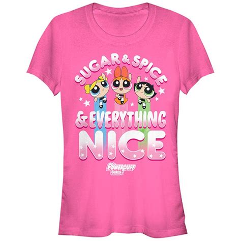 power puff girls sugar spice and everything nice pink t shirt