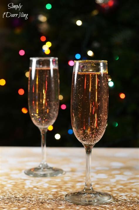 enjoy this delicious champagne cocktail with a bit of edible glitter for an additional bit of