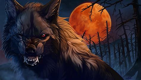 Dark Werewolf Moon Night Hd Wallpaper Wallpaperbetter