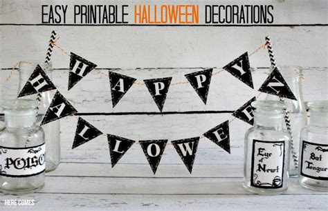 Easy Printable Halloween Decorations Here Comes The Sun