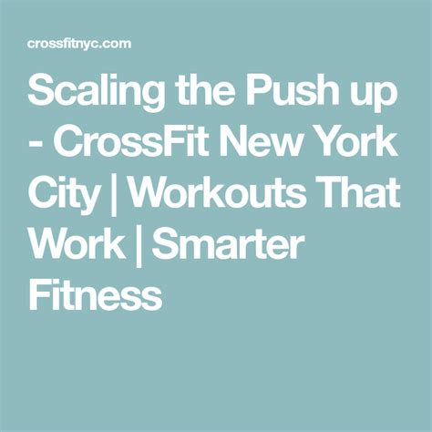 Scaling The Push Up Push Up Crossfit Workout