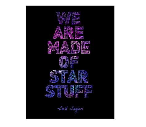 We Are Made Of Star Stuff Carl Sagan Quote Etsy