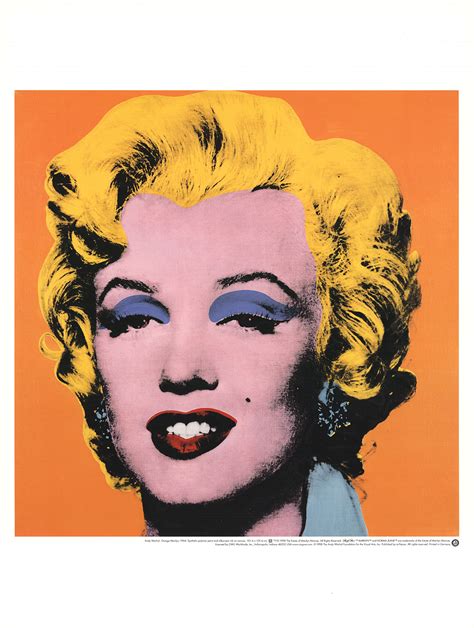 Andy Warhol Marilyn Orange Shot On White Background 315 X 235