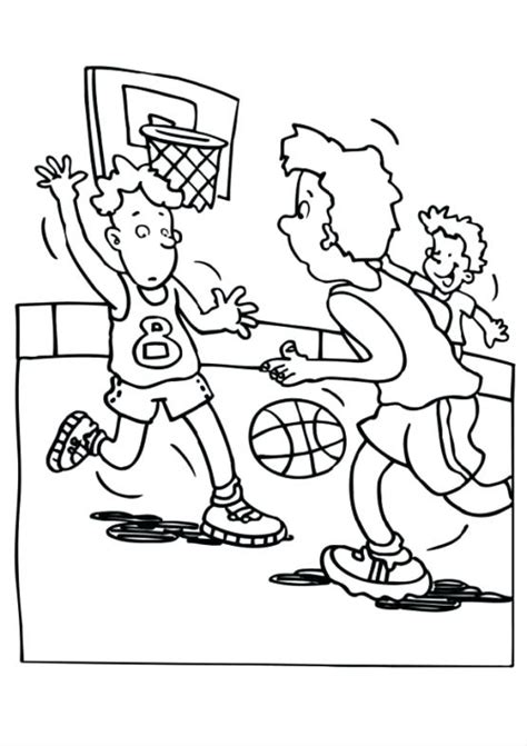 Basketball Court Coloring Page At Free Printable