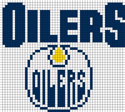 Download Hd Edmonton Oilers Hockey Perler Bead Pattern Bead Sprite