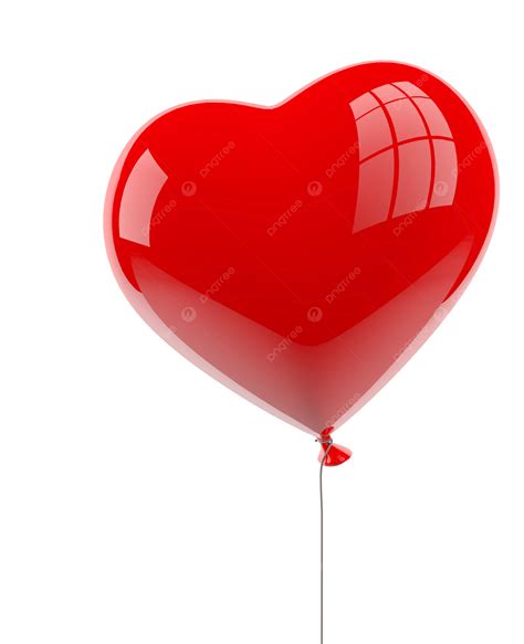 Heart Balloon On White Glossy Artwork Glass Crystal Png Transparent