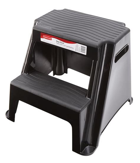 Rubbermaid Rm P2 2 Step Molded Plastic Stool With Non Slip Step Treads
