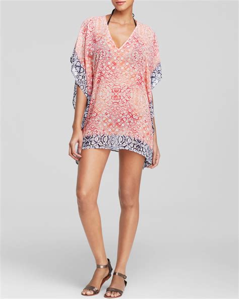 Lyst Tommy Bahama Coral Medallion Tunic Swim Cover Up In Pink