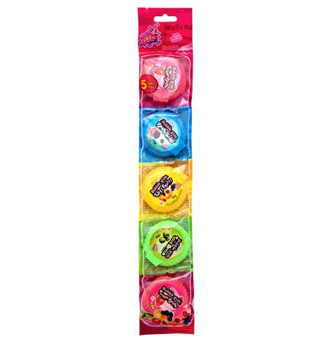 Bubble Gum Rolls 5 Flavours 90g 5x18g