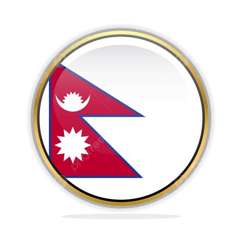 Button Flag Design Template Nepal Vector Flag Vector Flag Button