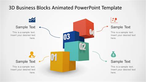 3d Block Diagram 4 Steps Ppt Slidemodel