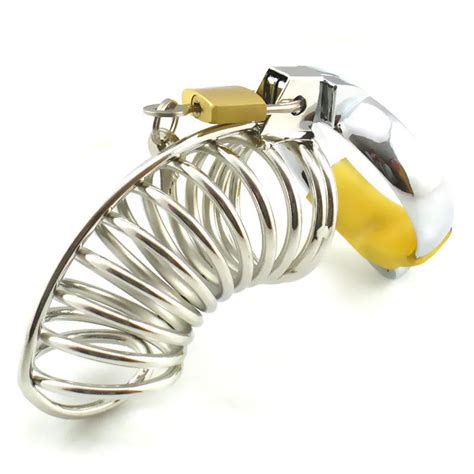 New Stainless Steel Long Cock Cage Male Chastity Device Cb Sex Toys