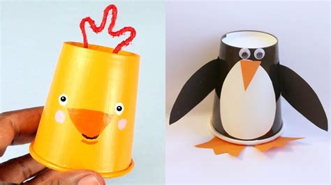 10 Paper Cup Crafts Paper Cup Craft For Kids Youtube