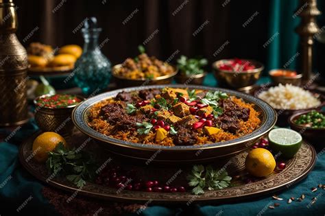 Premium AI Image | Embark on a Culinary Journey Arabic Cuisine's