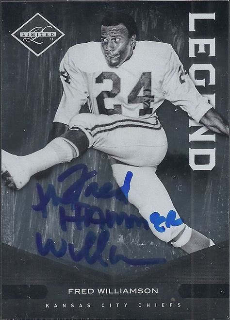 2011 Panini Fred Williamson Autograph Fred Williamson Fred Kc Chiefs