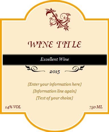 Quickly create label of any size and highlight your brand or product. Custom Design Wine Label Templates | Word & Excel Templates