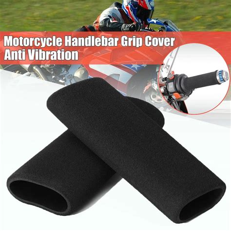 1 Pair Motorbike Comfort Handlebar Grip Cover Motorcycle Slip On Foam Anti Vibration Wrap