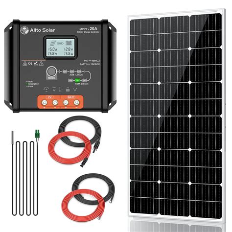 Buy Allto Solar 100 Watt 12 Volt Solar Panel Kit With 100w 12v High