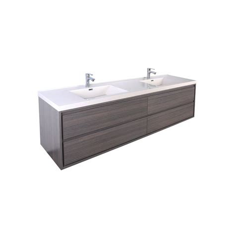 Add style and functionality to your bathroom with a bathroom vanity. Orren Ellis Wittig 82" Wall-Mounted Double Bathroom Vanity ...