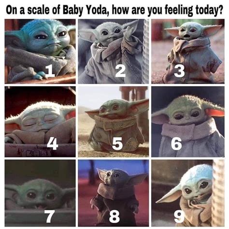 On A Scale Of Baby Yoda How Are You Feeling Today Ifunny