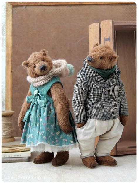 Couple Hollie And Robert By Ann Teddy On Tedsby Teddy Teddy Bear Handmade Teddy Bears