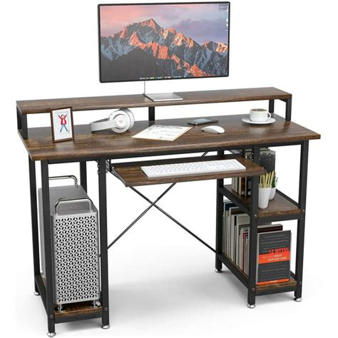 Mecor Computer Desk With Keyboard Trayshelves Storage 899 Inch