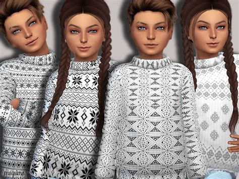 Msq Sims Children X Mas Sweater Sims 4 Downloads