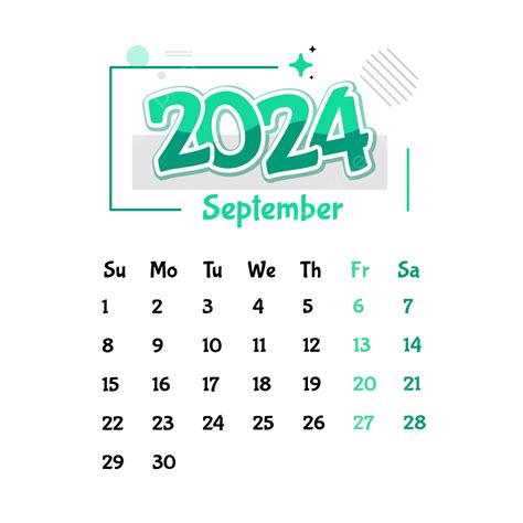 Calendrier Mensuel De Septembre Vecteur Png Septembre Vrogue