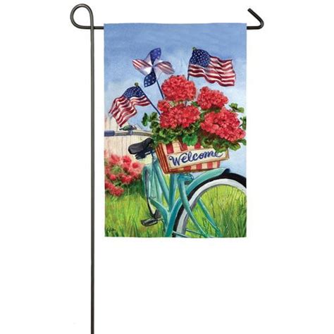 Evergreen Flag And Garden Patriotic Bicycle 2 Sided Suede 16 X 105 Ft