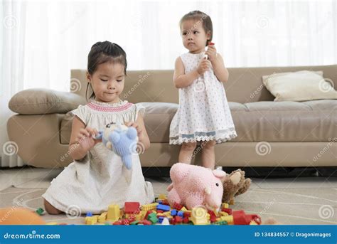 Playing Sisters Stock Image Image Of Vietnamese Emotion 134834557