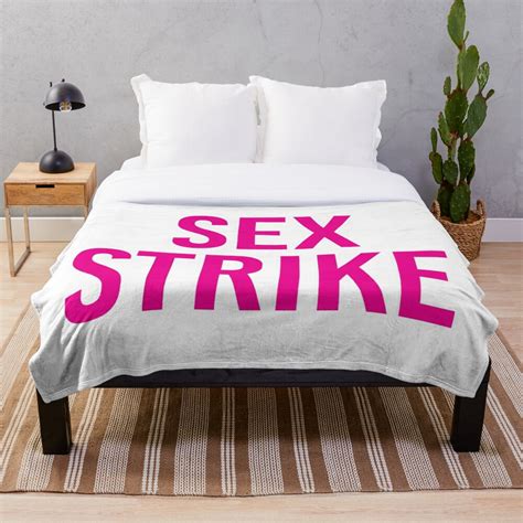 Sex Strike Throw Blanket By Radvas Redbubble