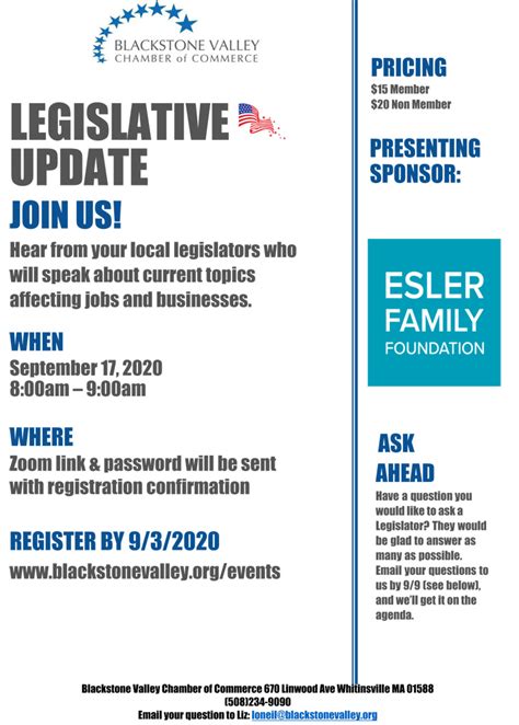 Legislative Update Summer 2020 Blackstone Valley Chamber Of Commerce
