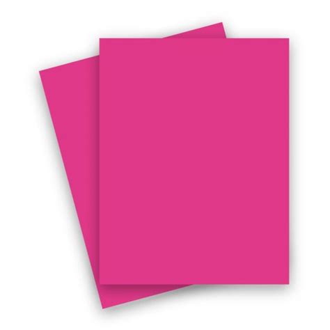 Basic Bright Pink Card Stock Paper 85 X 11 100lb Cover 270gsm 100
