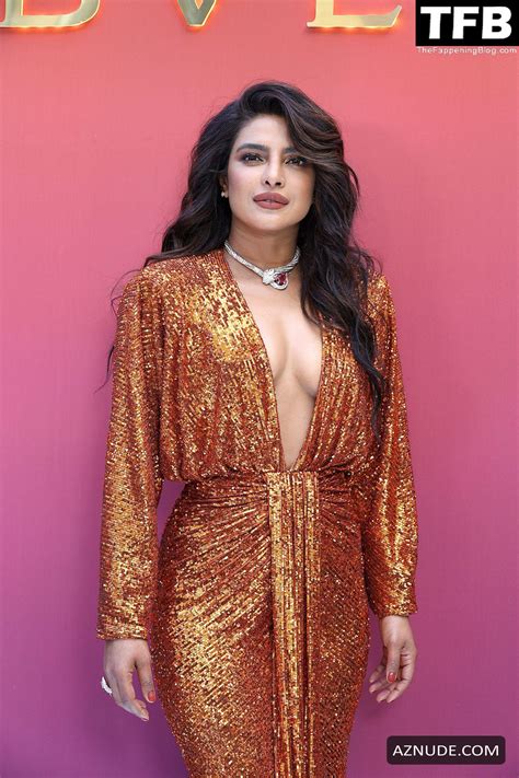 Priyanka Chopra Sexy Seen Flaunting Her Hot Cleavage Wearing A Stunning