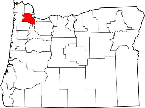 ملفmap Of Oregon Highlighting Washington Countysvg المعرفة