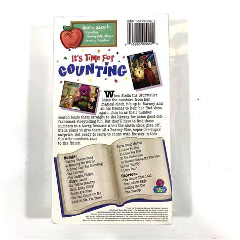 Barney Its Time For Counting Vhs 1997 Rare Collectable New