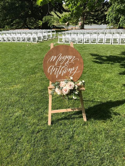 Wooden Round Circle Welcome Sign Willow And Ink